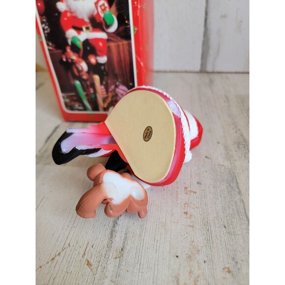 Vintage Santa Claus teddy bear stocking holder home decor unique - Picture 5 of 9